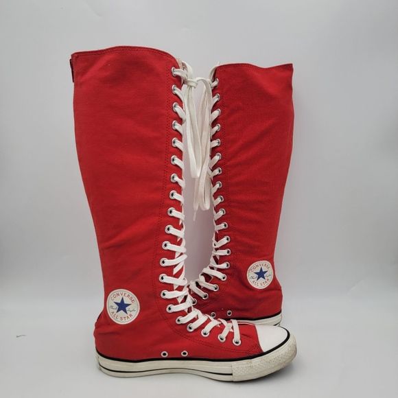 Converse Shoes - Converse All Star Chuck Taylor Knee High Boots Women Sz 9 Red Shoes Harley Quinn